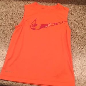 Boys bright orange Nike Dri-Fit tank top